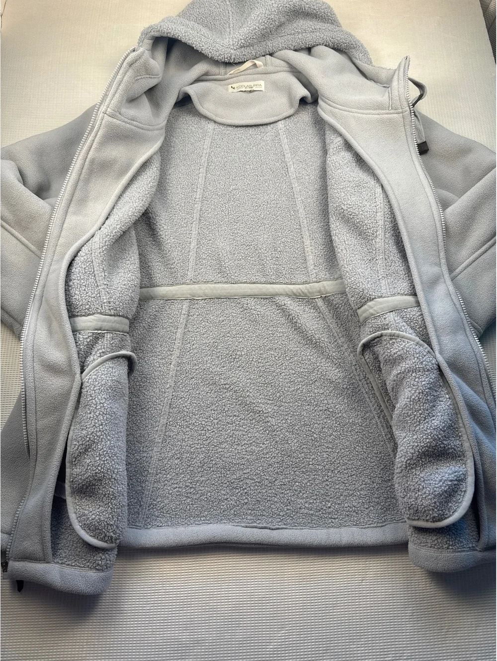 Koolaburra by UGG Women's Light Gray Fleece Zip-Up Hoodie Jacket